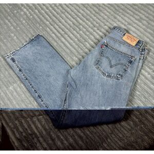 Vintage 1990s Levi's 501 Button Fly Denim Jeans Made Mexico Used Size 36x30 #12